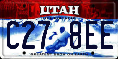 UT license plate C278EE