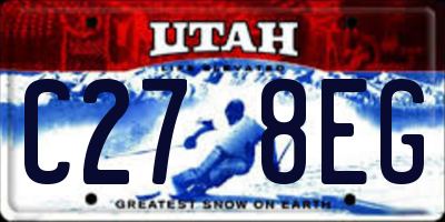UT license plate C278EG