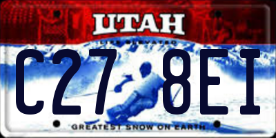 UT license plate C278EI