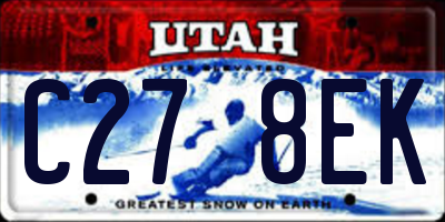 UT license plate C278EK