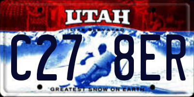 UT license plate C278ER