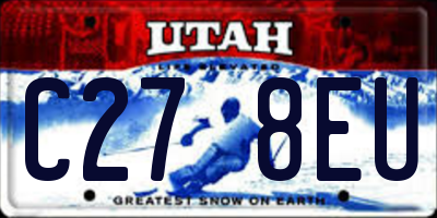 UT license plate C278EU