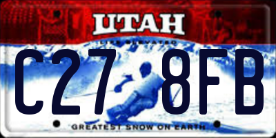 UT license plate C278FB