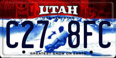 UT license plate C278FC