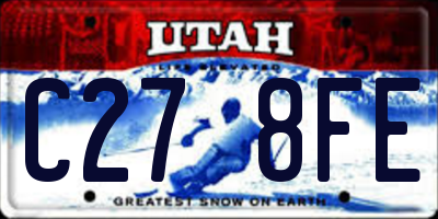 UT license plate C278FE