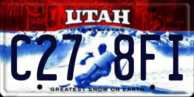 UT license plate C278FI