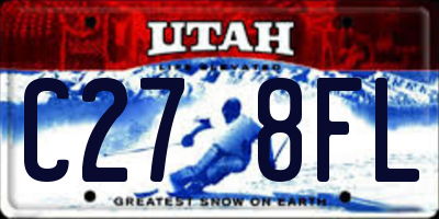 UT license plate C278FL
