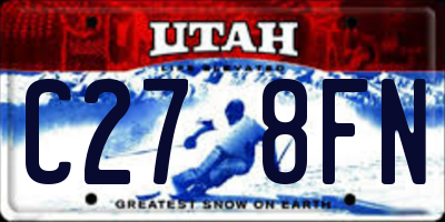 UT license plate C278FN