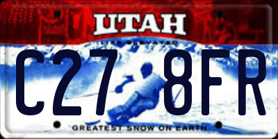 UT license plate C278FR