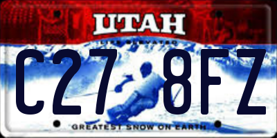 UT license plate C278FZ