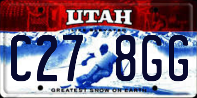UT license plate C278GG