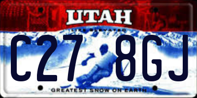 UT license plate C278GJ