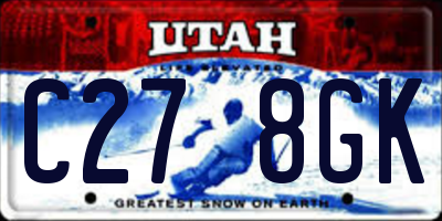 UT license plate C278GK