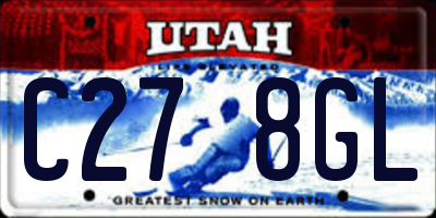 UT license plate C278GL