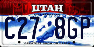 UT license plate C278GP