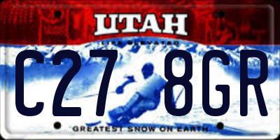 UT license plate C278GR