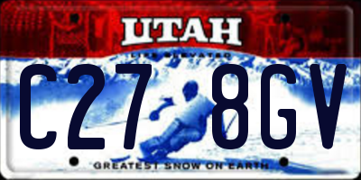 UT license plate C278GV