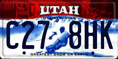 UT license plate C278HK
