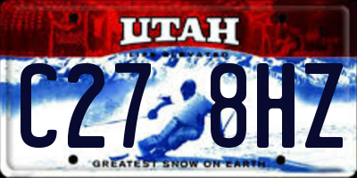 UT license plate C278HZ