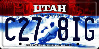 UT license plate C278IG