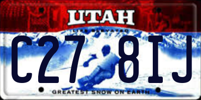 UT license plate C278IJ