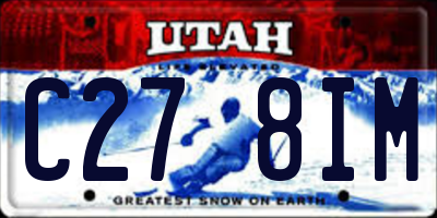 UT license plate C278IM
