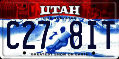 UT license plate C278IT