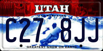 UT license plate C278JJ