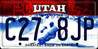 UT license plate C278JP