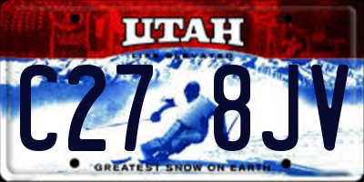 UT license plate C278JV