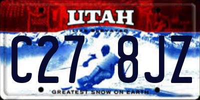 UT license plate C278JZ