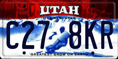UT license plate C278KR
