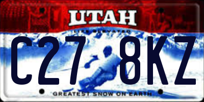 UT license plate C278KZ
