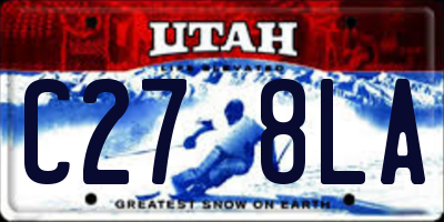 UT license plate C278LA