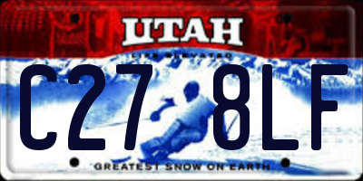 UT license plate C278LF