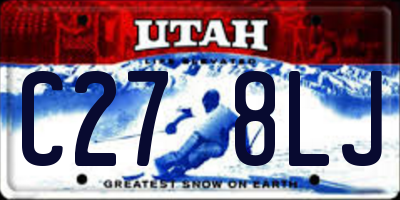 UT license plate C278LJ