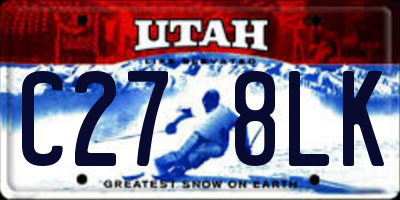 UT license plate C278LK