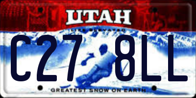 UT license plate C278LL