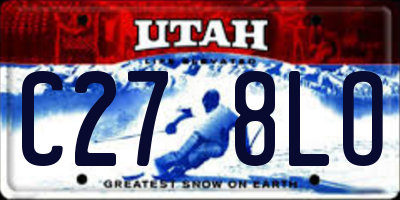 UT license plate C278LO