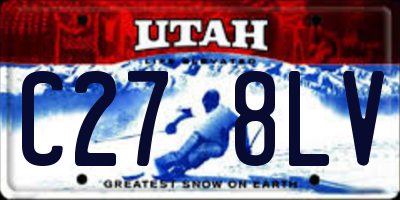 UT license plate C278LV