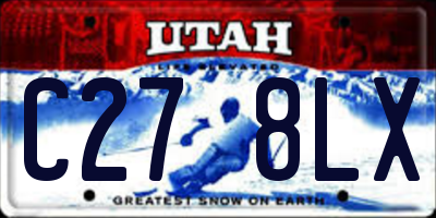 UT license plate C278LX