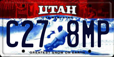 UT license plate C278MP