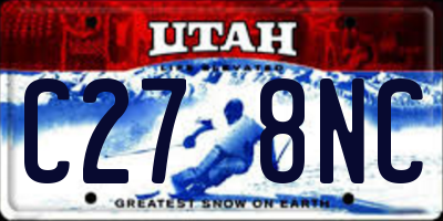 UT license plate C278NC