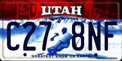 UT license plate C278NF