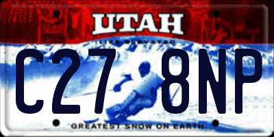 UT license plate C278NP