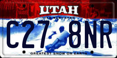 UT license plate C278NR