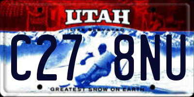 UT license plate C278NU