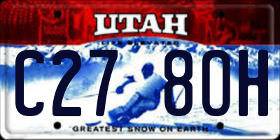 UT license plate C278OH