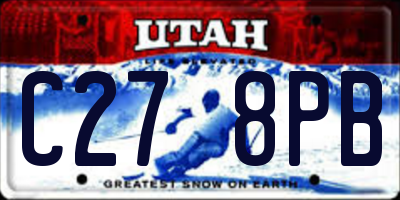 UT license plate C278PB