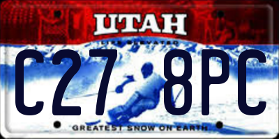 UT license plate C278PC